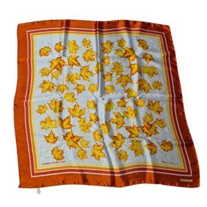 💥Free w/Purchase Skemo/Canada Eleanor Paine Vintage Maple Leaf Square Scarf